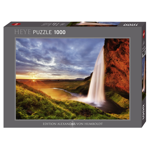 Heye Puzzle 1000pc - Alexander von Humboldt - Seljalandsfoss Waterfall