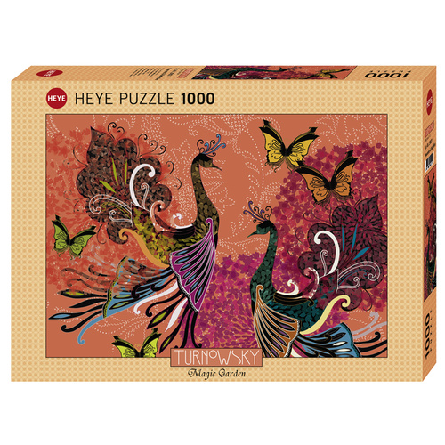 Heye Puzzle 1000pc - Turnowsky - Peacocks & Butterflies