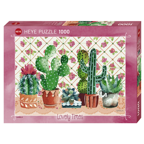 Heye Puzzle 1000pc - Lovely Times - Cactus Family