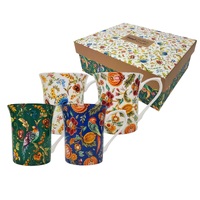 Queens By Churchill Hidden World India - Royale Mugs Set of 4