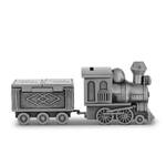 Russell Collection - Pewter Finish Mini Train Money Bank with Tooth & Curl Carriage