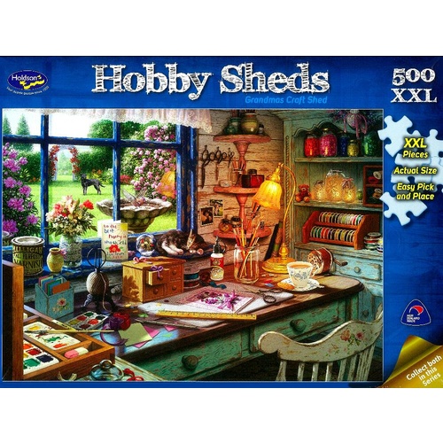 Holdson Hobby Sheds Grandmas Craft Shed Puzzle 500XL Pieces