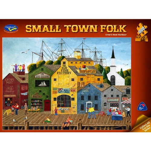 Holdson Small Town Folk Crows Nest Harbour  Puzzle 1000 Pieces