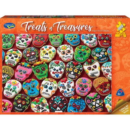Holdson Puzzle 1000pc - Treats & Treasures Series 2 - Sugar Skull Cookies