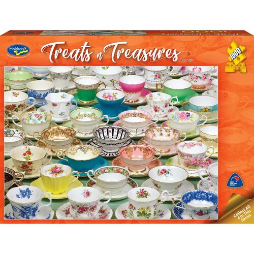 Holdson Puzzle 1000pc - Treats & Treasures Series 2 - Teacups