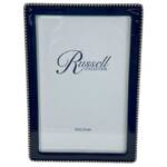 Russell Collection Frame - Navy & Nickel Beaded Frame 4x6in