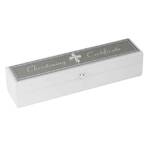 Russell Collection - Silver-Plated Christening Certificate Box White
