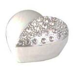 Russell Collection - Epoxy Heart-Shaped Half Diamante Trinket Box