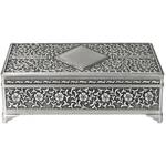 Russell Collection - Pewter Finish Diamante Jewellery Box Large