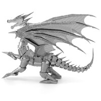 Metal Earth - 3D Metal Model Kit - ICONX Silver Dragon