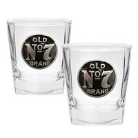 Jack Daniels Set Of 2 No. 7 Badged Spirit Glass