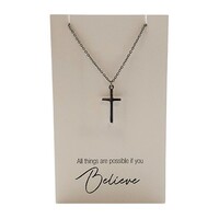 Heartfelt Jewellery - All Things Are Possible If You Believe - Plain Cross