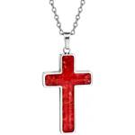 A Gift of Faith - Red Agate Cross with Chain