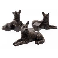 Jardinopia Potty Feet - Antique Bronze German Shepherd (Set Of 3)
