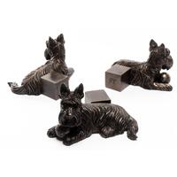 Jardinopia Potty Feet - Antique Bronze Scottish Terrier (Set Of 3)