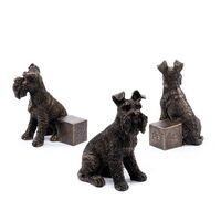 Jardinopia Potty Feet - Antique Bronze Schnauzer (Set Of 3)