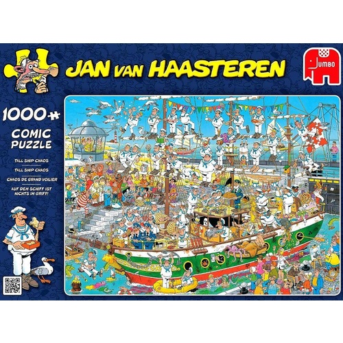 Jan Van Haasteren Puzzle 1000pc - Tall Ship Chaos