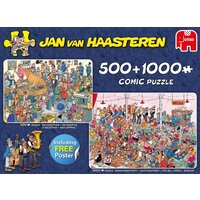 Jan Van Haasteren Puzzle 2 In 1 500pc + 1000pc - Lets Party