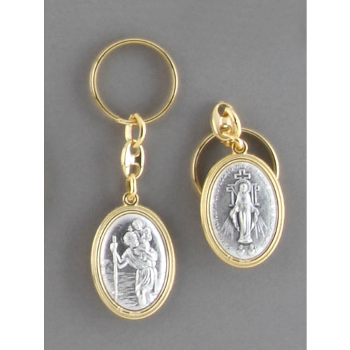 St Christopher/Miraculous Keyring