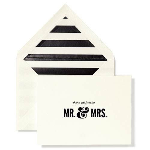 Kate Spade New York Thank You Cards Mr & Mrs - Set of 10
