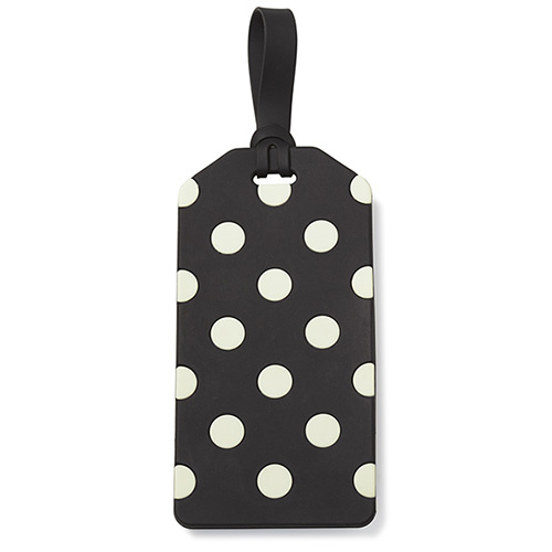 Kate Spade New York Luggage Tag Black & Cream Dots