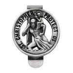 Pewter Visor Clip - St. Christopher