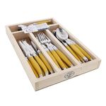 Jean Dubost Laguiole Maison - 24 Piece Cutlery Set Sun Yellow