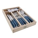 Jean Dubost Laguiole Maison - 24pc Cutlery Set Arctic Blue