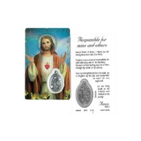 Sacred Heart of Jesus Souvenir Card and Charm