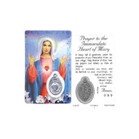 Immaculate Heart of Mary Souvenir Card and Charm