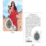 St. Philomena Souvenir Card and Charm
