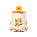 La La Land Beyond Retro Folk - Stoneware Hand Painted Sugar Pot
