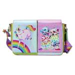 Loungefly Lisa Frank - Holographic Glitter Color Block Crossbody Bag