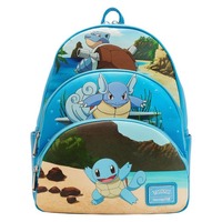 Loungefly Pokemon - Squirtle Evolution 3 Pocket Mini Backpack