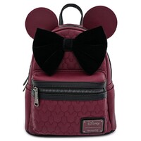 Loungefly Disney Minnie Mouse - Burgundy Quilted Mini Backpack