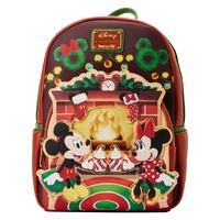 Loungefly Disney Mickey And Minnie - Christmas Fireplace Mini Backpack