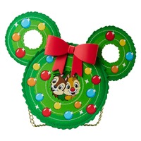 Loungefly Disney Chip and Dale - Christmas Wreath Crossbody Bag