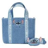 Loungefly Disney Lilo and Stitch - Stitch Plush Sherpa Tote Bag With Coin Bag