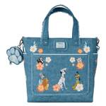 Loungefly Disney - Dogs & Cats Faux Denim Convertible Tote Bag with Coin Bag
