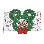 Loungefly Disney - Mickey Holiday Wreath US Exclusive Zip Around Purse