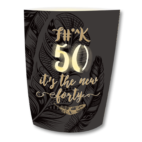 Lisa Pollock Paper Lantern with Pen - 50th Birthday