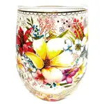 Lisa Pollock - Golden Glamour Stemless Glass Paradise Bloom