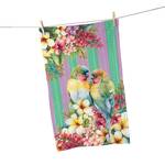Lisa Pollock - Tea Towel Paradise Love Birds