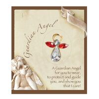 Guardian Angel Birthstone Lapel Pin - January