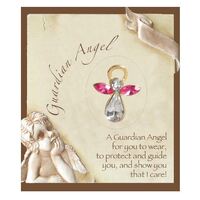 Guardian Angel Birthstone Lapel Pin - October