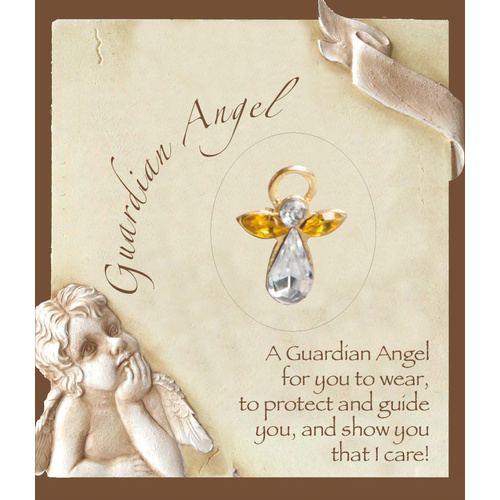 Guardian Angel Birthstone Lapel Pin - November
