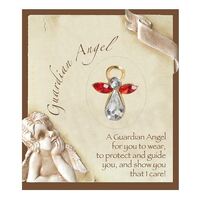 Guardian Angel Birthstone Lapel Pin - July