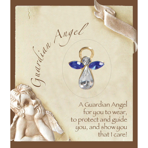 Guardian Angel Birthstone Lapel Pin - September