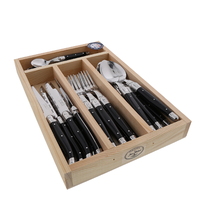 Jean Dubost Laguiole Maison - 24pc Cutlery Set Black