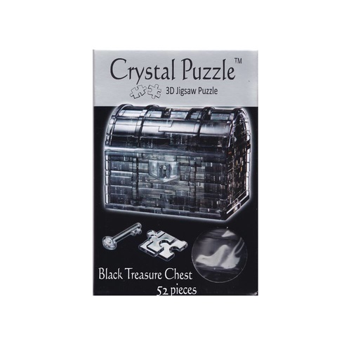 3D Crystal Puzzle - Black Treasure Chest